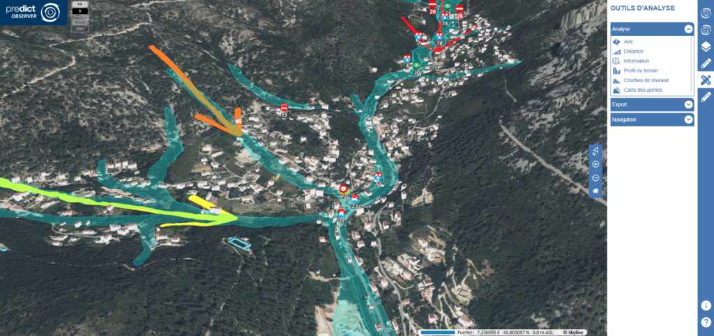 Plateforme Predict Observer : gestion intelligente des risques climatiques predict observer, jumeau numérique, modélisation 3D pour prévenir des risques d'inondation