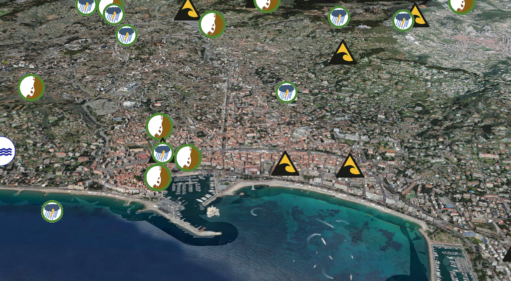 'écran 2023-07-07 172204 Modélisation 3D photoréaliste dans un hyperviseur avec une cartographie 3D, permettant aux utilisateurs de visualiser et d’interagir avec les objets connectés IoT directement sur une carte (caméras, détecteurs de présence, détecteurs de fumée, etc…).
