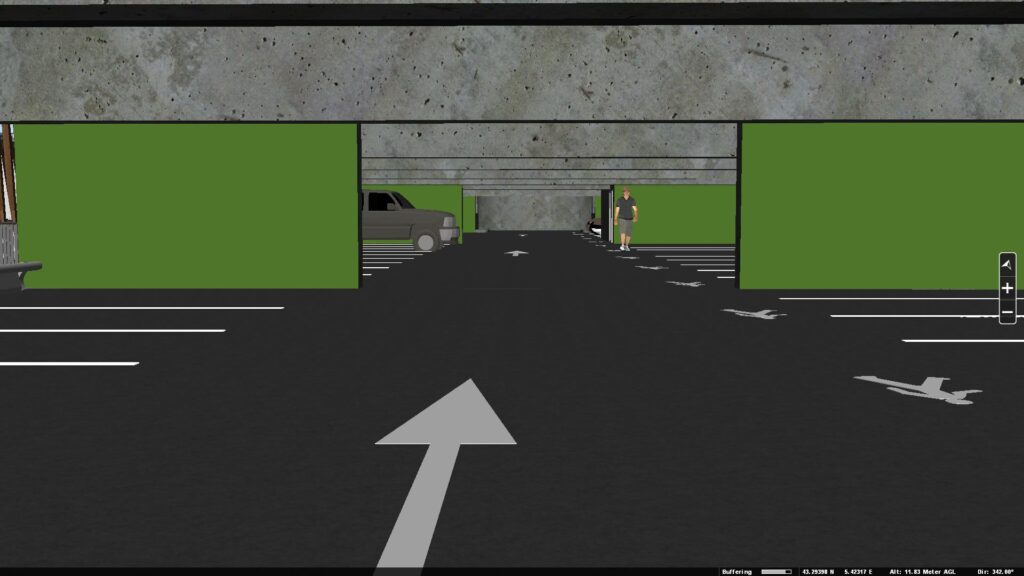 modélisation 3D d'un projet de parking relais modélisation 3D d'un projet de parking relais de la Boiseraie, dans la Métropole Aix-Marseille-Provence