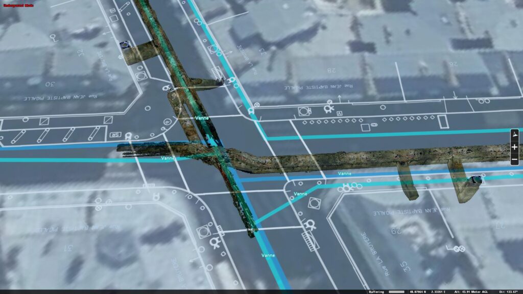 modélisation 3D, jumeau numérique du réseau d'eau parisien